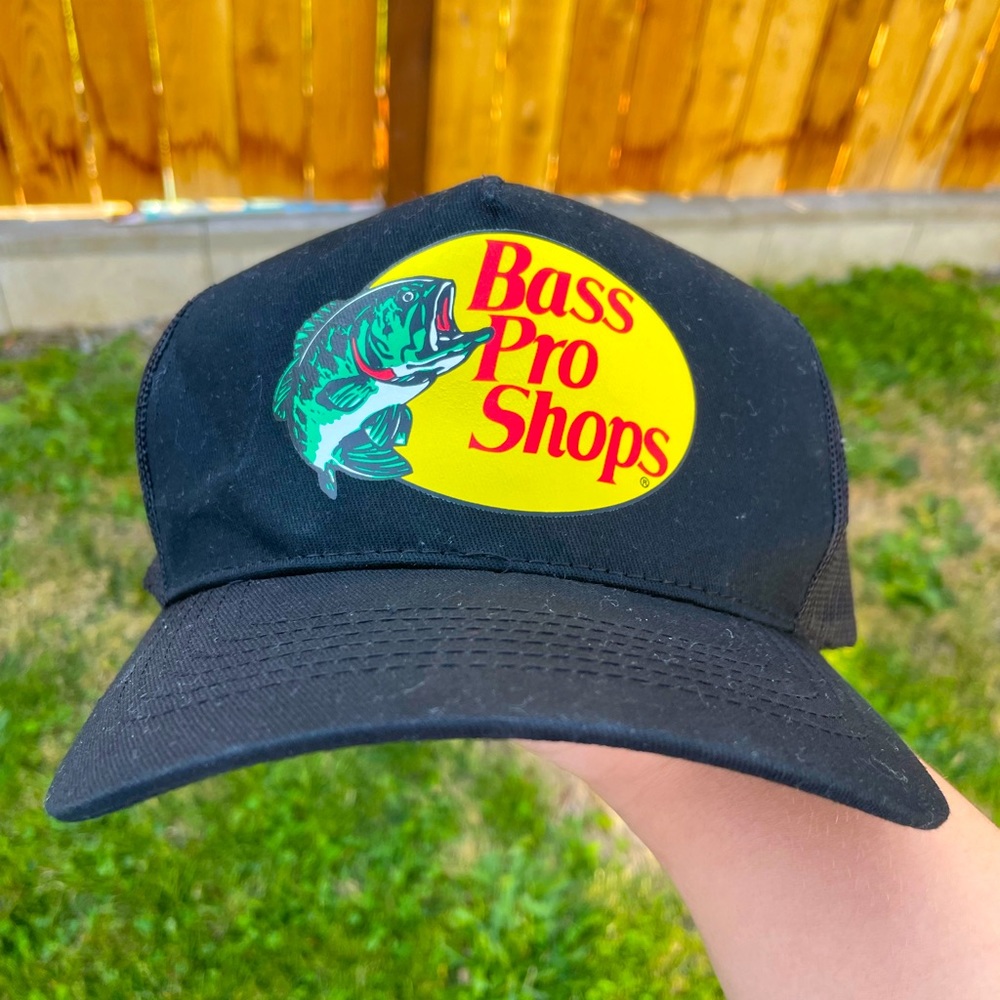 Bass Pro Shops Black Adult Trucker Hat